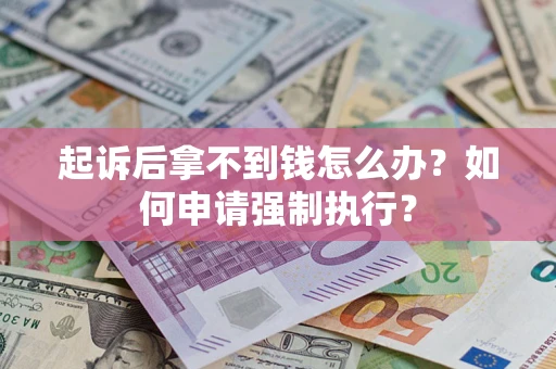 北京起诉后拿不到钱怎么办？如何申请强制执行？