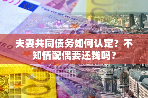 北京夫妻共同债务如何认定？不知情配偶要还钱吗？
