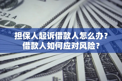 北京担保人起诉借款人怎么办？借款人如何应对风险？