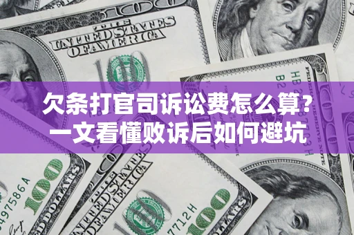 北京欠条打官司诉讼费怎么算？一文看懂败诉后如何避坑